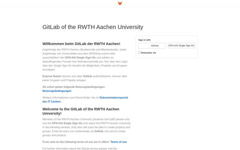 Sign in · GitLab - RWTH Aachen University