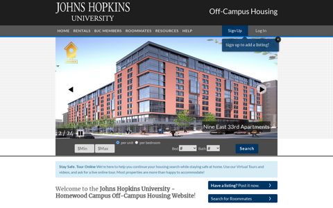 Hopkins | Off Campus Housing Search - Johns Hopkins ...