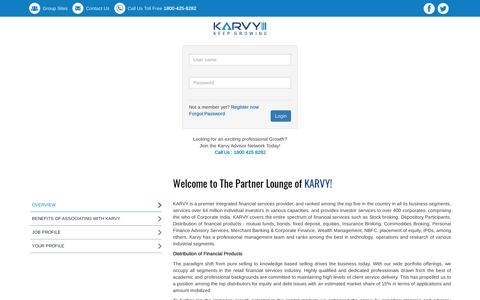 Associate Login - Karvy Value