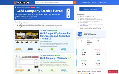 Gehl Company Dealer Portal