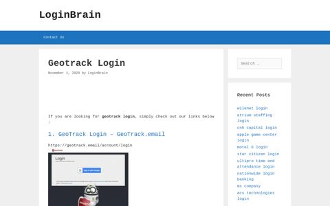 Geotrack - Geotrack Login - Geotrack.Email - LoginBrain