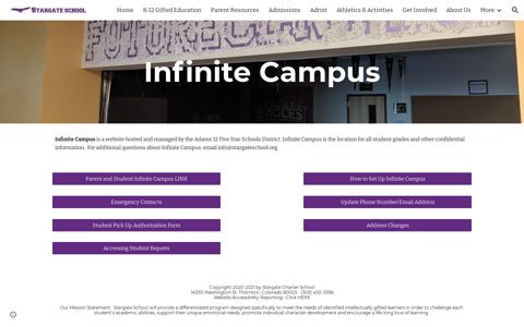 Infinite Campus - Stargate School
