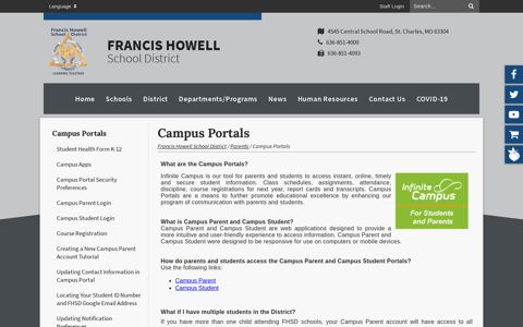 Campus Parent Portal - Francis Howell School District