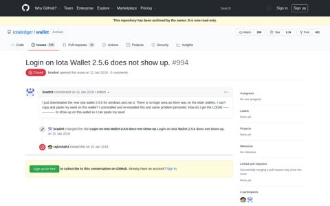 Login on Iota Wallet 2.5.6 does not show up. · Issue #994 ...