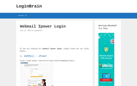 webmail ipower login - LoginBrain