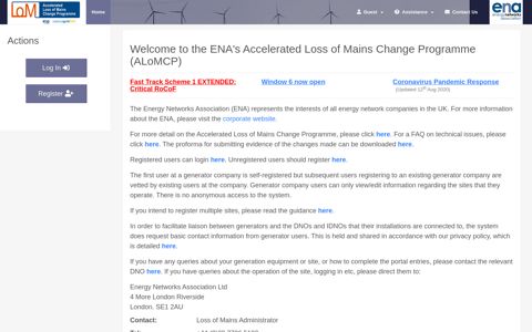 the ENA's Accelerated Loss of Mains Change Programme ...