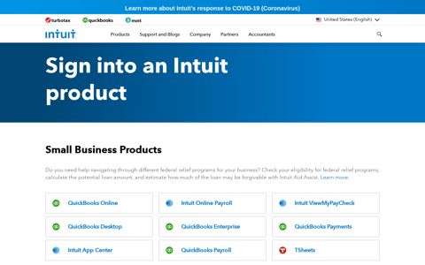 Intuit® Login: Sign in to Access Your Intuit Products Account