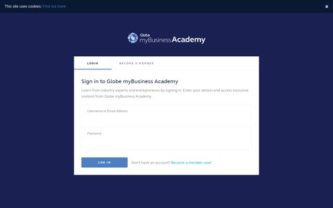 Login - Globe myBusiness Academy