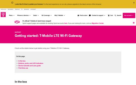 Getting started: T-Mobile LTE Wi-Fi Gateway | T-Mobile Support