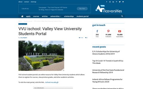 VVU ischool: Log into Valley View University Students Portal