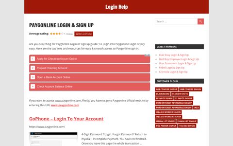 Paygonline Login & sign in guide, easy process to login into ...