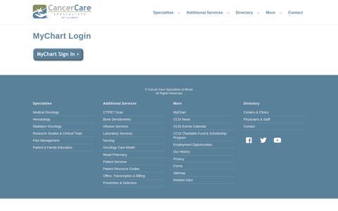 MyChart Login - Cancer Care Specialists of IL