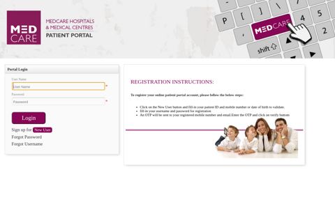 Online Portal - Medcare Hospital