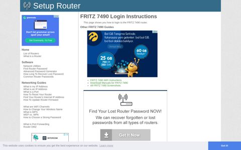 How to Login to the FRITZ 7490 - SetupRouter