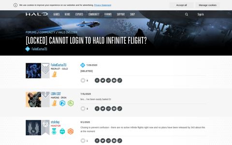 Cannot login to Halo Infinite flight? | Halo Insider | Forums ...