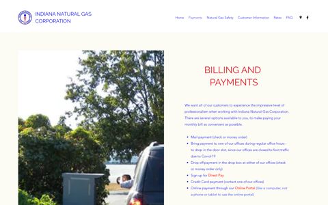 Billing and Payments | Indiana Natural Gas Corporation