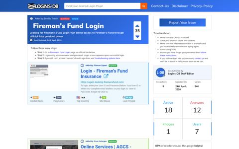Fireman's Fund Login - Logins-DB