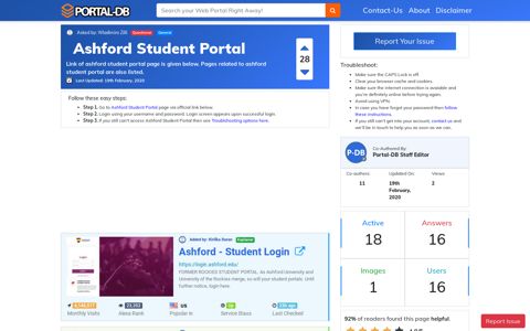 Ashford Student Portal