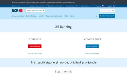 Logare 24 banking pentru persoane fizice și juridice - Bcr.Md