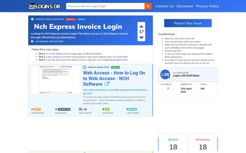 Nch Express Invoice Login - Logins-DB