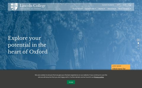 Lincoln College Oxford: Home