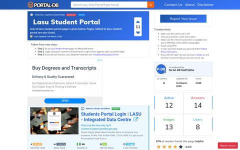 Lasu Student Portal