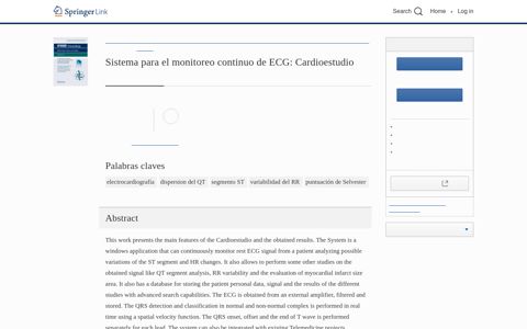 Sistema para el monitoreo continuo de ECG: Cardioestudio ...