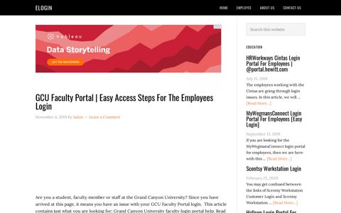 GCU Faculty Portal | Easy Access Steps For The Employees ...
