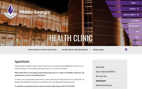 Appointments: Middle Georgia State University