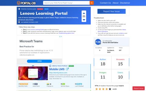 Lenovo Learning Portal