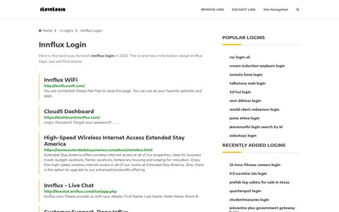 Innflux Login ❤️ One Click Access - iLoveLogin