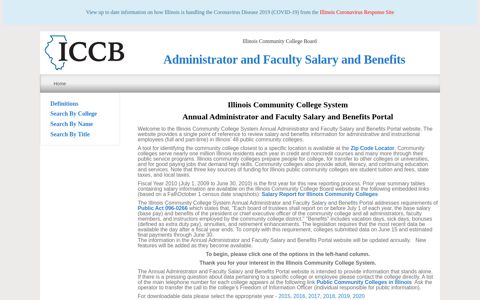 Administrator and Faculty Salary and Benefits - Illinois ...