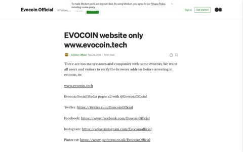 EVOCOIN website only www.evocoin.tech | by Evocoin Official ...