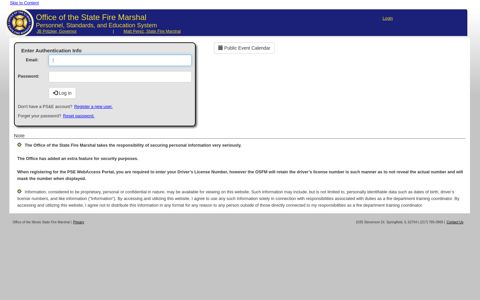 Log in - Illinois State Fire Marshal