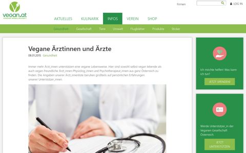 Vegane Ärztinnen und Ärzte | Vegane Gesellschaft Österreich