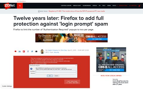 Twelve years later: Firefox to add full protection against 'login ...