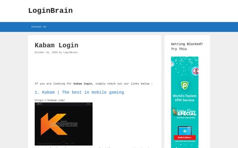 kabam login - LoginBrain