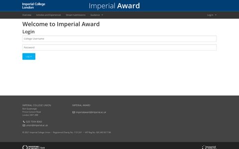 Imperial Award - Imperial College London
