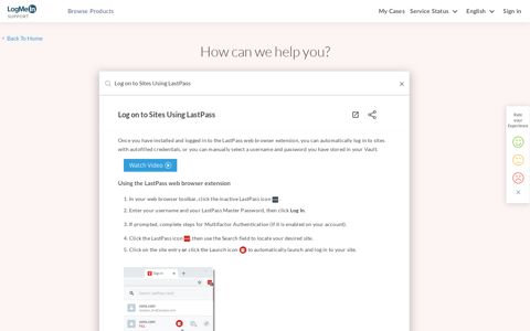 Log on to Sites Using LastPass - LastPass Support