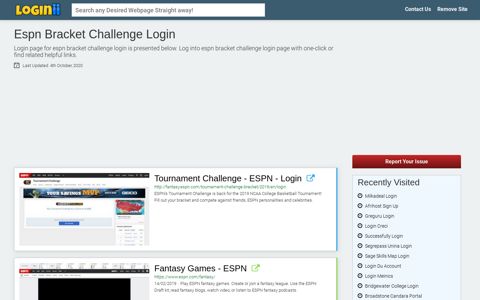 Espn Bracket Challenge Login - Loginii.com