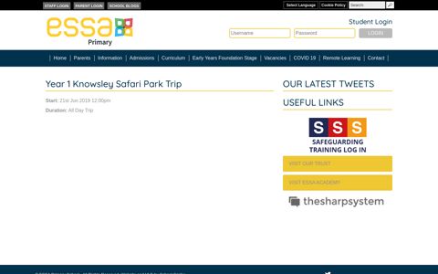 Year 1 Knowsley Safari Park Trip - ESSA Primary School