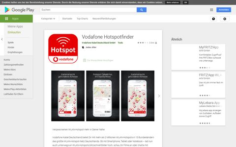 Vodafone Hotspotfinder – Apps bei Google Play