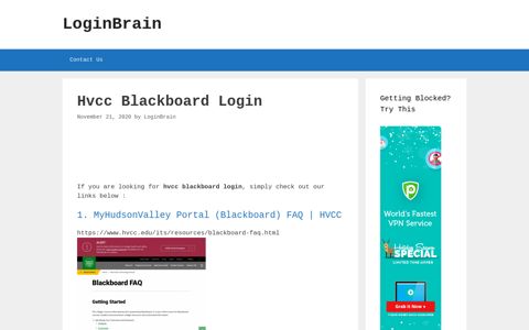 hvcc blackboard login - LoginBrain