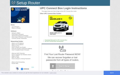 How to Login to the UPC Connect Box - SetupRouter