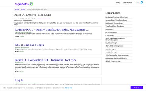 Indian Oil Employee Mail Login Login to IOCL - Quality ...