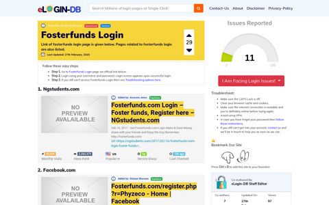 Fosterfunds Login - A database full of login pages from all ...