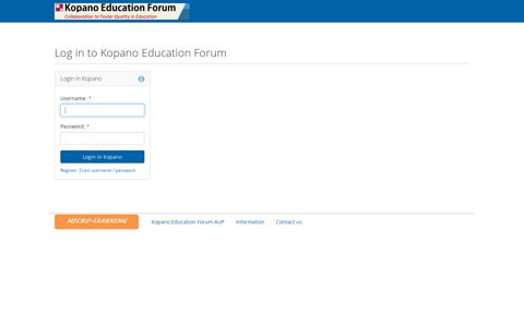 Log in to Kopano Education Forum