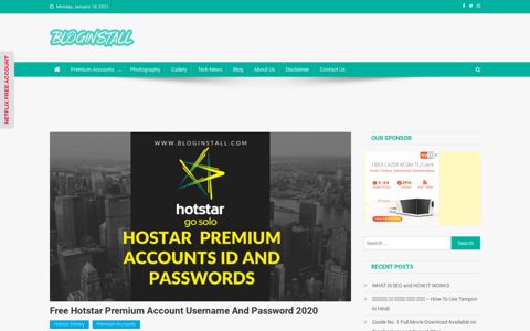 Free Hotstar Premium Account Username and Password 2020