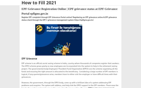 EPF Grievance Portal: Registration | EPF Grievance Status ...