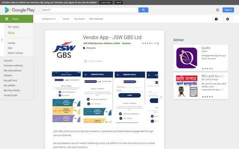 ​Vendor App - JSW GBS Ltd - Apps on Google Play